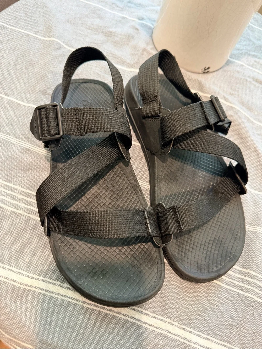 Chaco Men's Black Adjustable Webbing Sandals